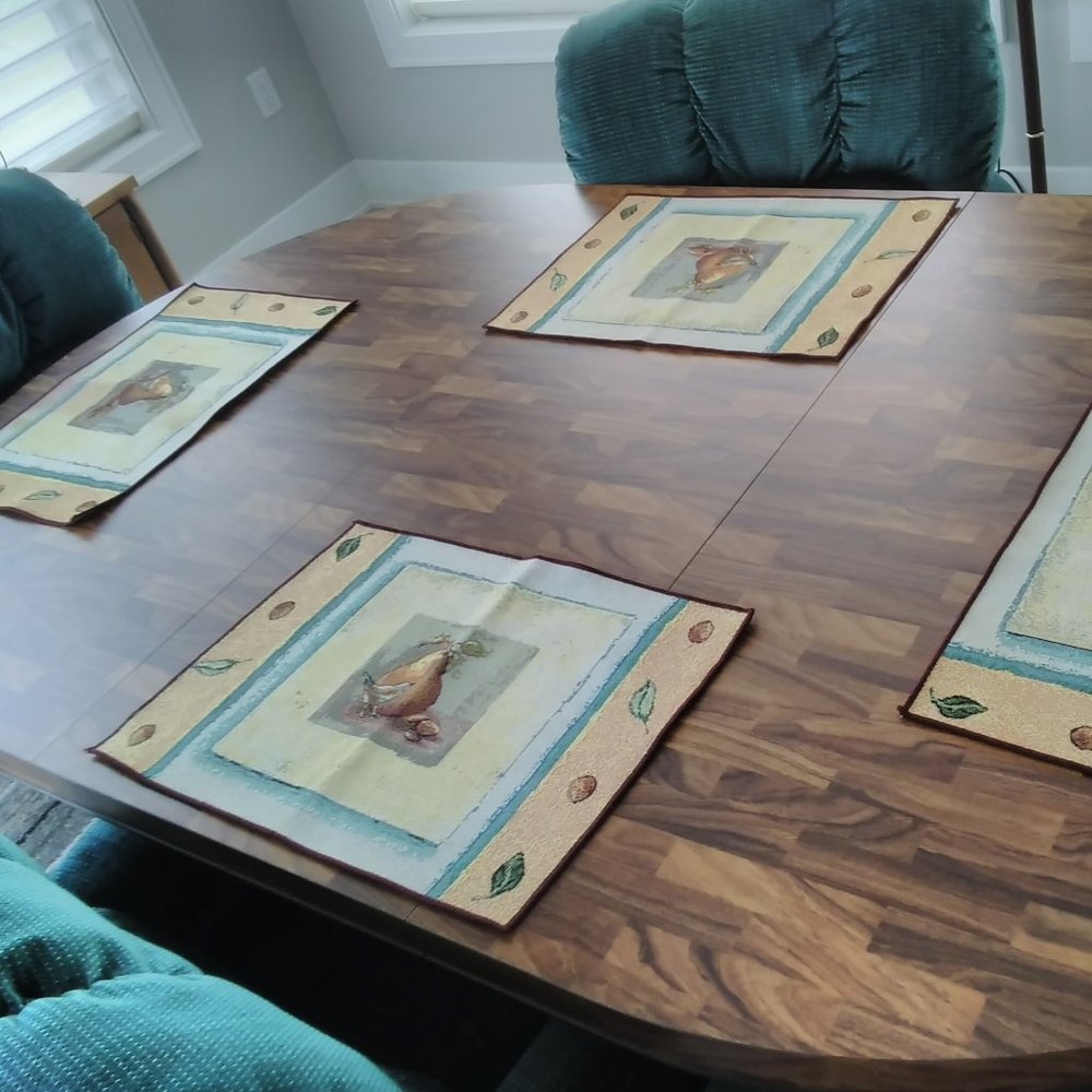 NEW 4 Needlepoint/Tapestry  Look Placemats